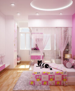 Phòng ngủ công chúa cho bé gái đáng yêu