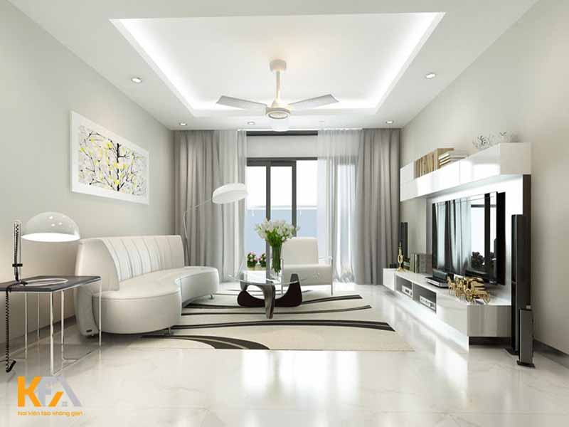 Thiết kế nội thất được sử dụng gam màu trắng làm chủ đạo