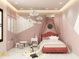 Bật mí cách thiết kế phòng ngủ bé gái 10m2 vô cùng đẹp và tiện nghi