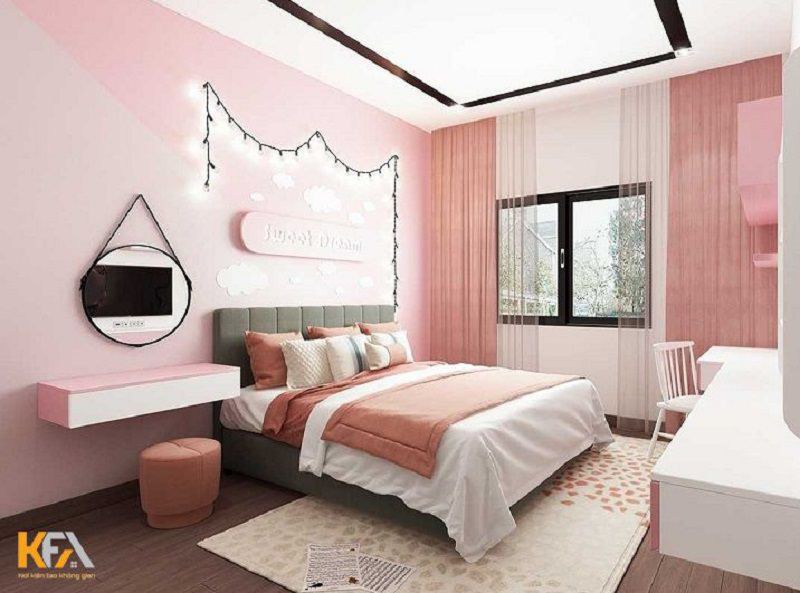 Phòng ngủ cho bé được thiết kế phong cách tối giản, tinh tế