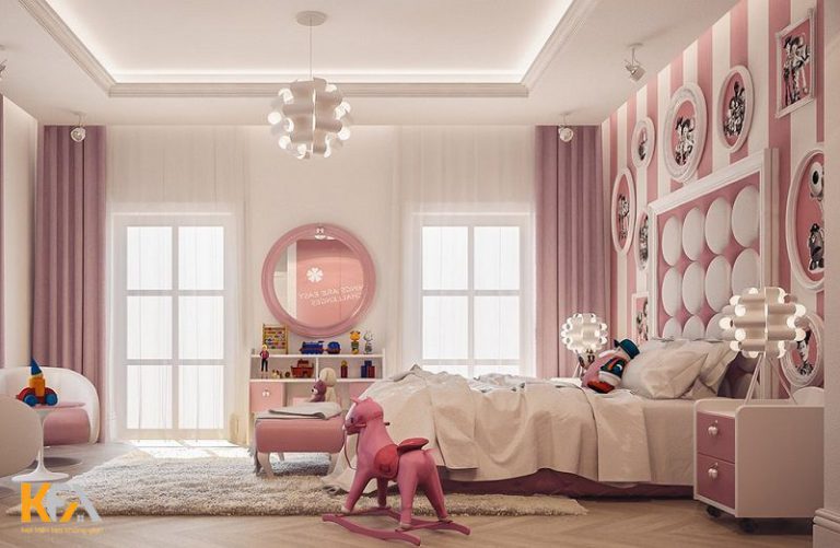30+ Mẫu thiết kế phòng ngủ bé gái theo từng độ tuổi siêu đáng yêu