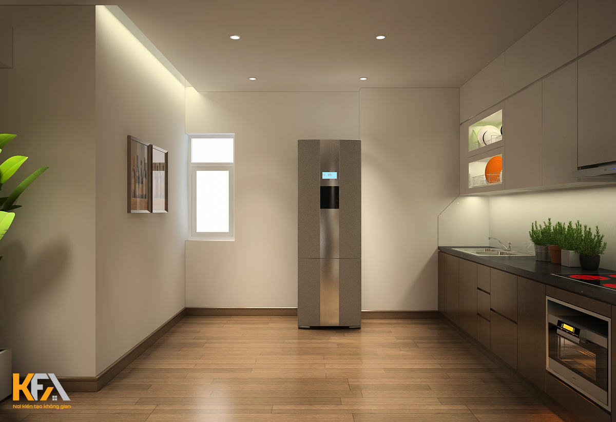 Không gian phòng bếp thiết kế đơn giản 