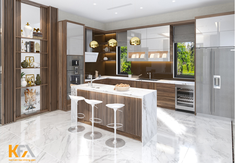 Phòng bếp thiết kế không gian mở