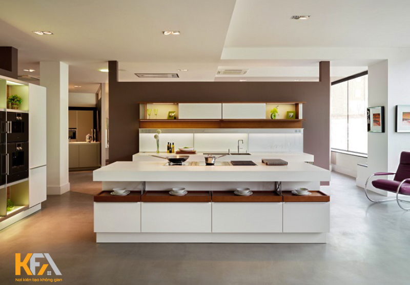 Bố trí nội thất lấy tone màu trắng làm chủ đạo