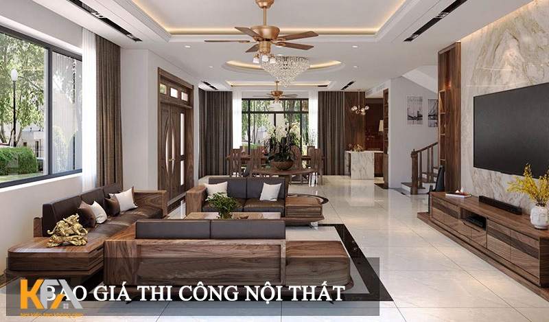 Nội thất sử dụng trong căn hộ cũng ảnh hưởng đến giá thi công