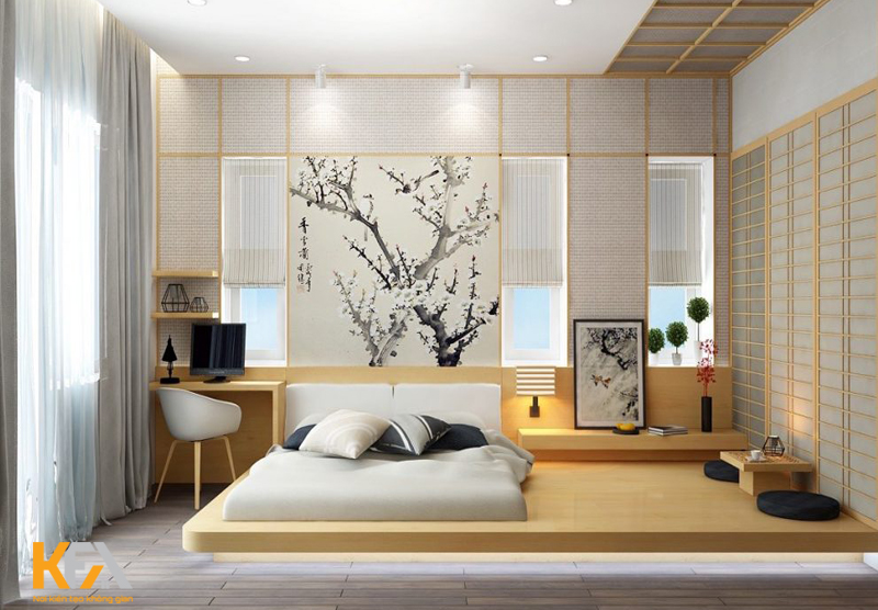 Phòng ngủ phong cách Nhật Bản trang nhã