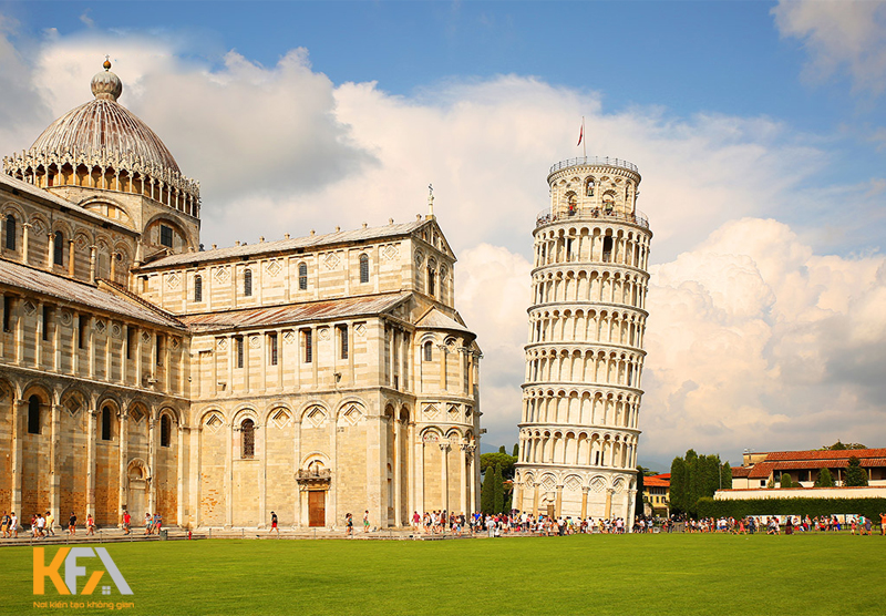 Công trình kiến trúc độc đáo tháp nghiêng Pisa