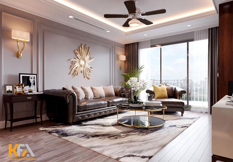 thiết kế phòng khách theo diện tích tiêu chuẩn sẽ tạo nên không gian hài hòa và tinh tế
