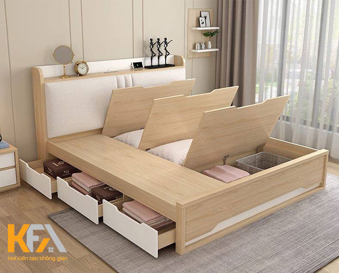 Giường ngủ kiểu Nhật có ngăn kéo