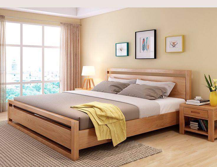 Giường ngủ kiểu Nhật gỗ tự nhiên