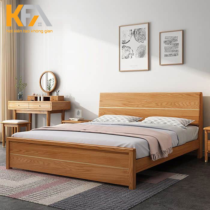 Giường ngủ kiểu Nhật gỗ tự nhiên