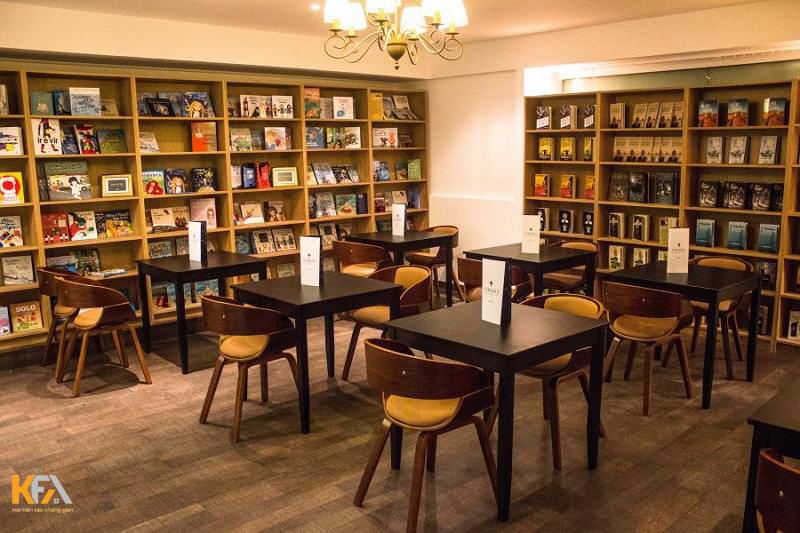 Ý tưởng kết hợp quán cafe sách là một trong những ý thiết kế không thể bỏ qua