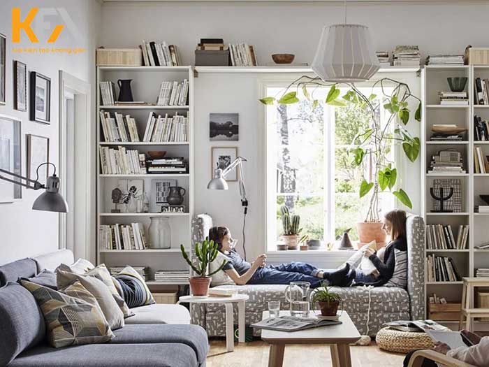 Thiết kế phòng đọc sách tận dụng ánh sáng tự nhiên