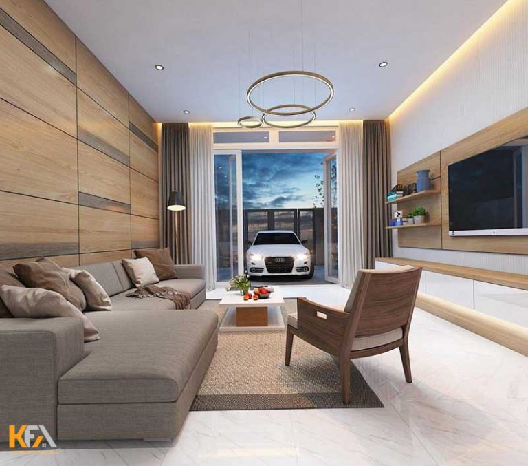 50+ Mẫu phòng khách nhà ống 5m có cầu thang đẹp, hiện đại nhất 2024