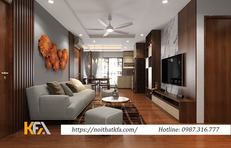 Nội thất phòng khách nhà ống 5m
