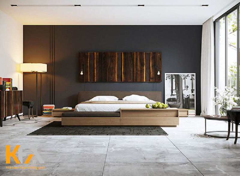 Mẫu phòng ngủ master 25m2 được bài trí rộng rãi nhưng không hề trống trải Mẫu phòng ngủ master 25m2 được bài trí rộng rãi nhưng không hề trống trải