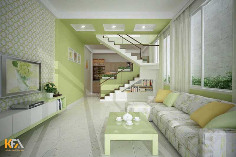 Mẫu thiết kế với gam màu xanh cốm chủ đạo mang đến sự tươi mát, trẻ trung Mẫu thiết kế với gam màu xanh cốm chủ đạo mang đến sự tươi mát, trẻ trung