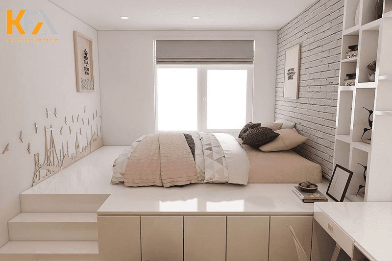 Phòng ngủ 8m2 được thiết kế thông minh với gam màu nude nhẹ nhàng Phòng ngủ 8m2 được thiết kế thông minh với gam màu nude nhẹ nhàng