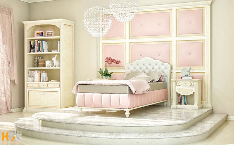 Thiết kế phòng ngủ công chúa theo phong cách tân cổ điển