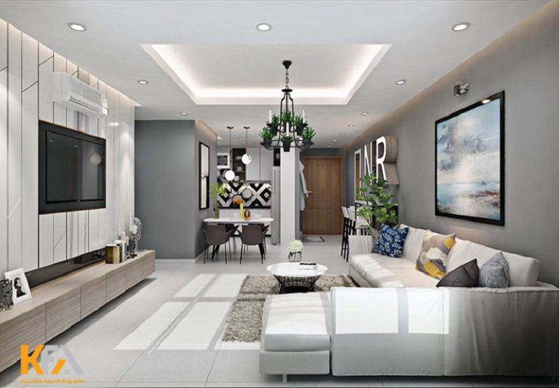 Phong cách thiết kế nội thất chung cư hiện đại với gam màu xám trẻ trung Phong cách thiết kế nội thất chung cư hiện đại với gam màu xám trẻ trung
