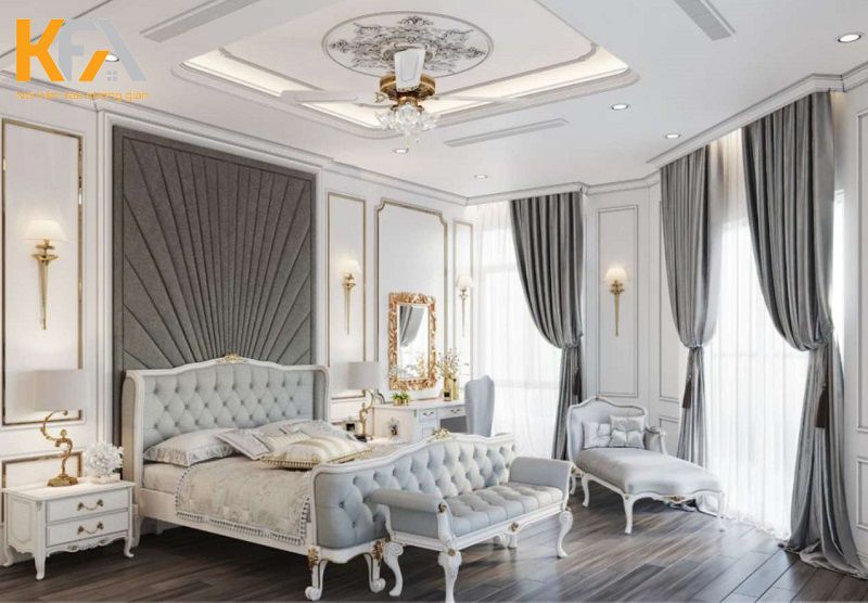 Nội thất phòng ngủ tân cổ điển mang đậm phong cách quý tộc Nội thất phòng ngủ tân cổ điển mang đậm phong cách quý tộc