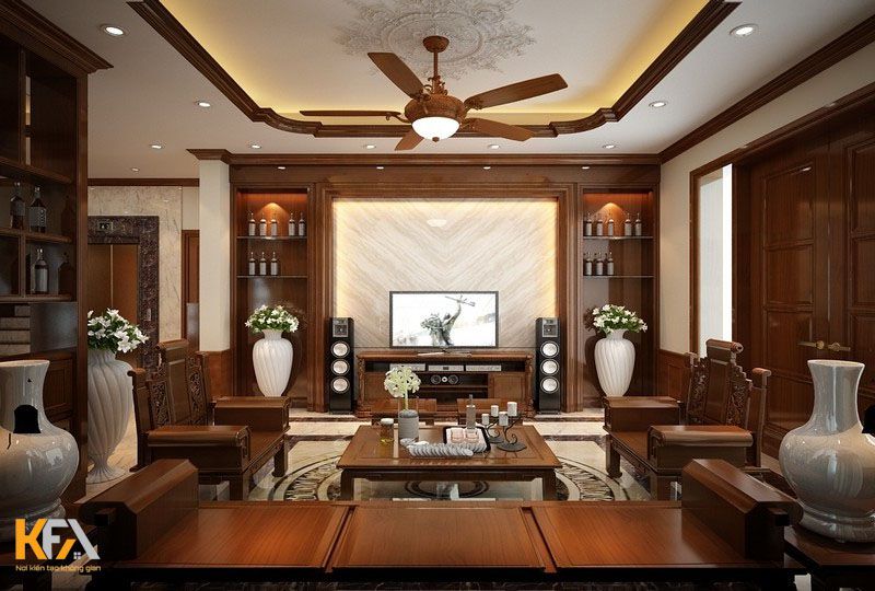 Điểm nhấn của không gian này chính là những lọ hoa trắng được bài trí ở các góc trong phòng khách Điểm nhấn của không gian này chính là những lọ hoa trắng được bài trí ở các góc trong phòng khách