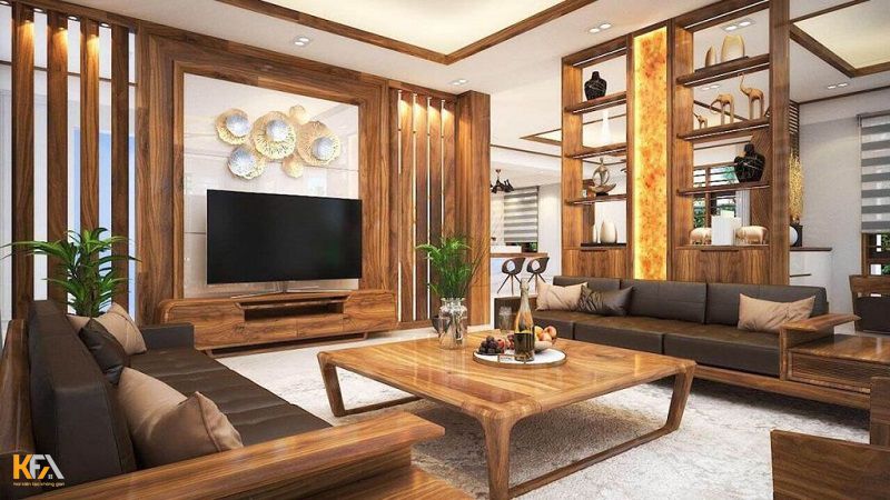 Ngoài những món đồ nội thất gỗ, bạn còn có thể ốp trần hay vách ngắn bằng gỗ Ngoài những món đồ nội thất gỗ, bạn còn có thể ốp trần hay vách ngắn bằng gỗ