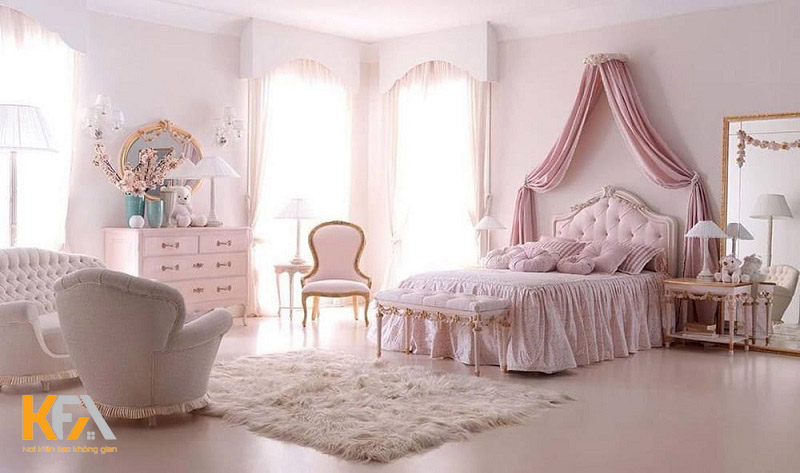 Phòng ngủ bé gái biệt thự tân cổ điển tại Vinhome Riverside Hoa Anh Đào