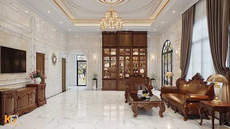 Thi công nội thất biệt thự tân cổ điển Thi công nội thất biệt thự tân cổ điển