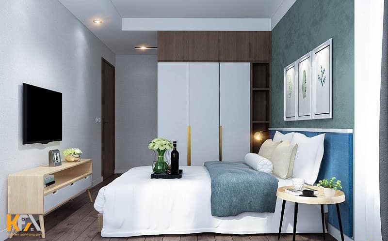 Thiết kế phòng ngủ căn hộ chung cư mini 40m2 đẹp hiện đại