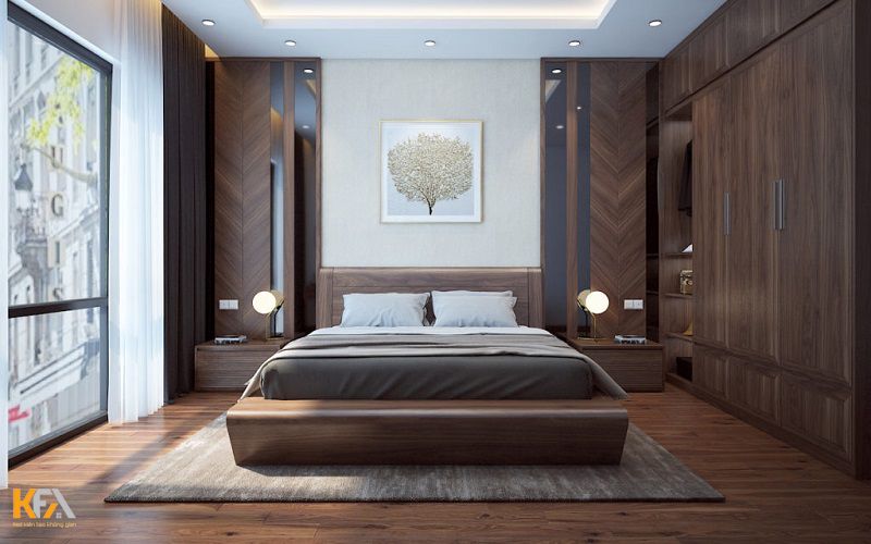 Nội thất phòng ngủ chung cư bằng gỗ cao cấp, sang trọng Nội thất phòng ngủ chung cư bằng gỗ cao cấp, sang trọng