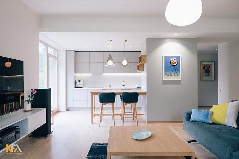 Nội thất phòng khách chung cư nhỏ được thiết kế phong cách hiện đại, tinh tế