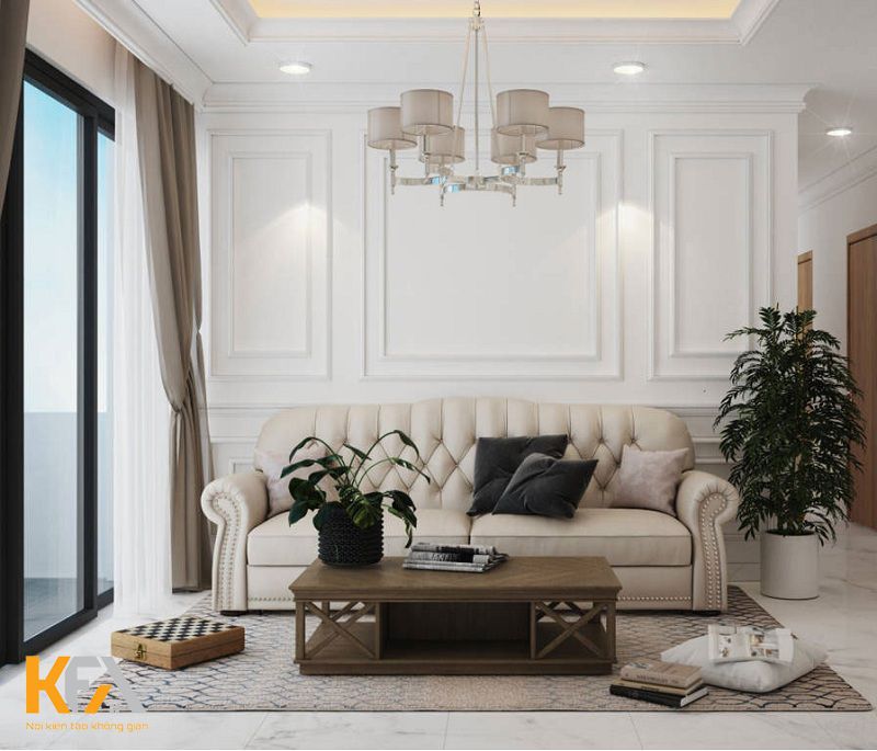 Trang trí phòng khách nhỏ 15m2 tân cổ điển Trang trí phòng khách nhỏ 15m2 tân cổ điển