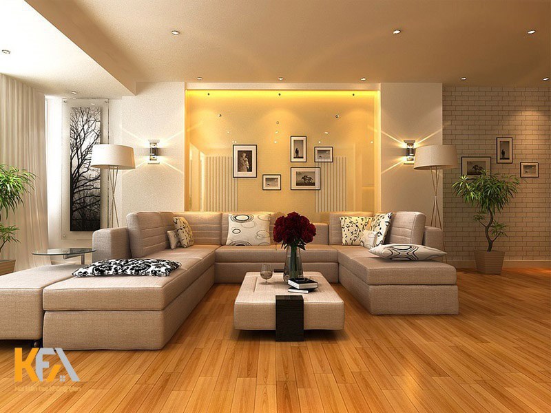 Thiết kế nội thất phòng khách căn hộ cô Lan Thiết kế nội thất phòng khách căn hộ cô Lan