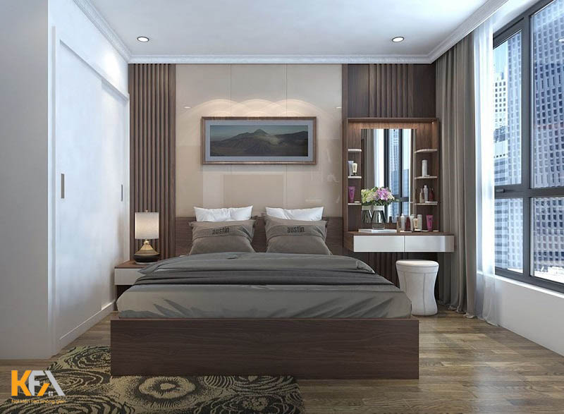 Phòng ngủ của vợ chồng anh Hữu được thiết kế cửa sổ lớn nhằm tạo sự thoáng đãng Phòng ngủ của vợ chồng anh Hữu được thiết kế cửa sổ lớn nhằm tạo sự thoáng đãng