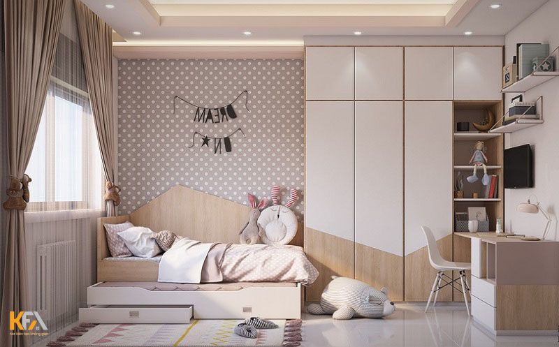  Phòng ngủ trẻ em đẹp với tông màu hồng lôi cuốn