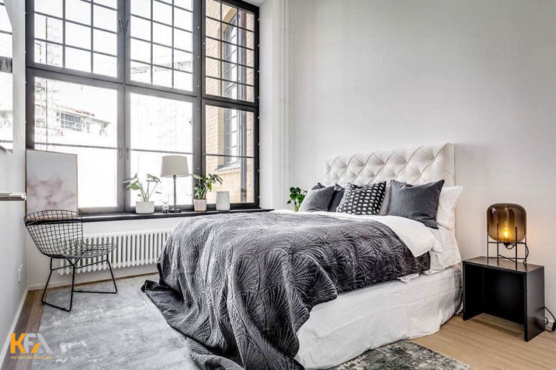 Phòng ngủ chung cư theo phong cách Scandinavian nhẹ nhàng, tinh tế