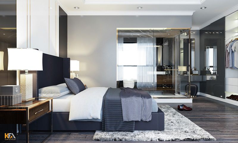 Mẫu thiết kế phòng ngủ chung cư có diện tích lớn hiện đại theo xu hướng 2021