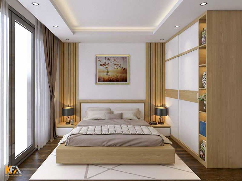 Thiết kế giường ngủ nối liền tủ quần áo tiện lợi Thiết kế giường ngủ nối liền tủ quần áo tiện lợi