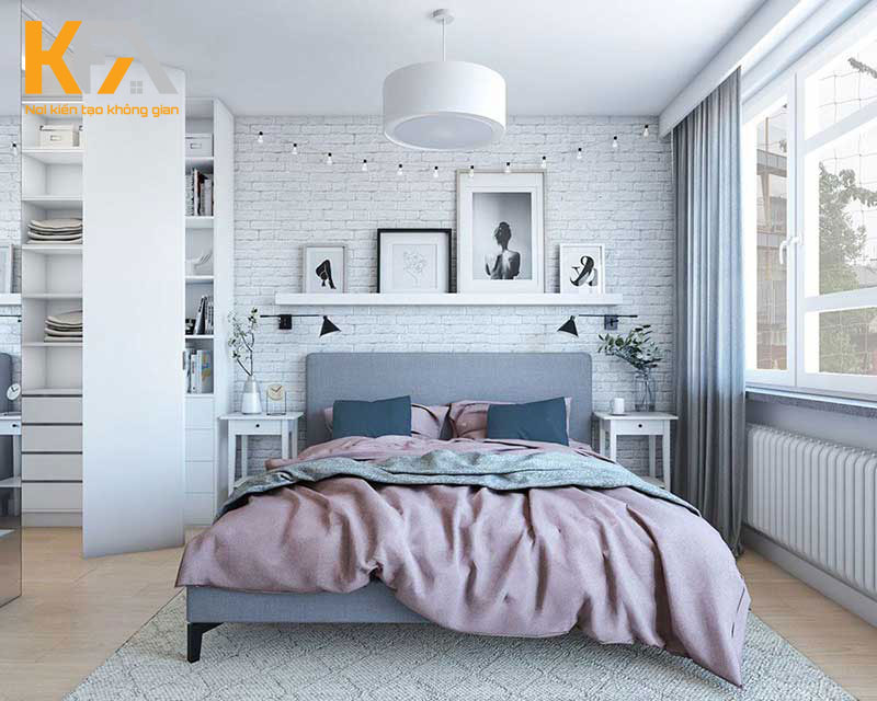 Nội thất phòng ngủ thiết kế tối giản, ngập tràn ánh sáng