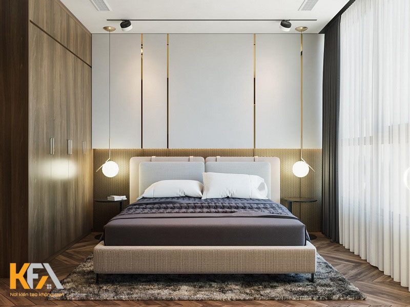 Thiết kế nội thất chung cư 1 phòng ngủ phong cách đơn giản với chiếc đèn thả trần là điểm nhấn Thiết kế nội thất chung cư 1 phòng ngủ phong cách đơn giản với chiếc đèn thả trần là điểm nhấn