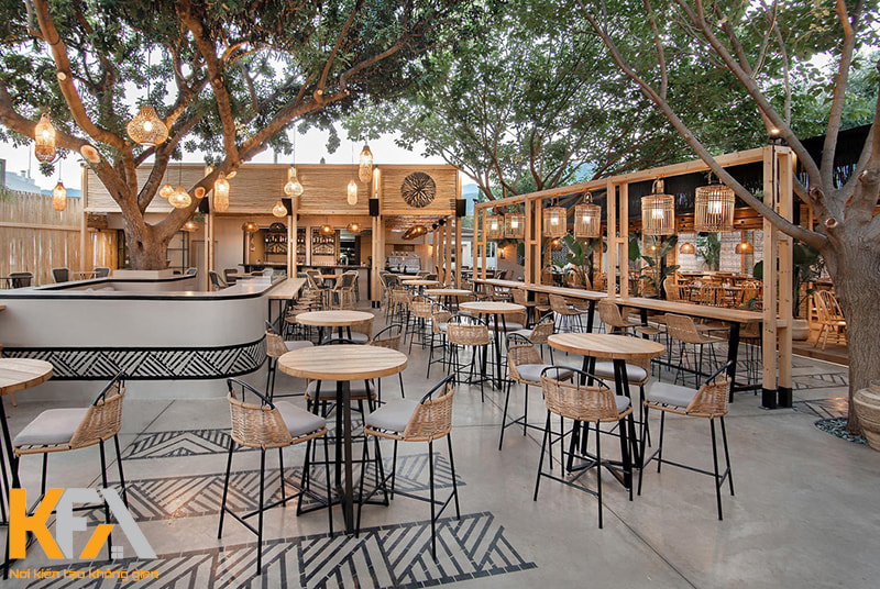 Cafe sân vườn đề cao yếu tố cảnh quan, môi trường xung quanh