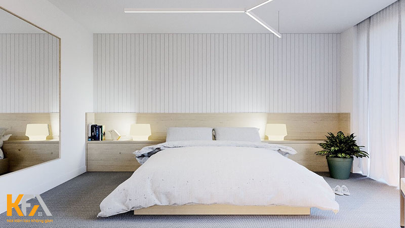 Phòng ngủ 17m2 chọn hướng thiết kế tối giản giúp không gian càng thêm rộng rãi