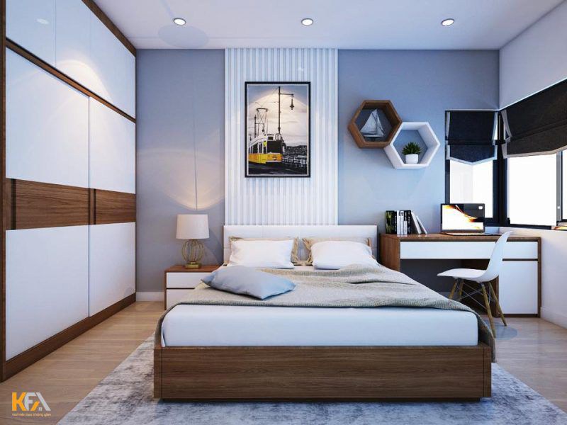 Thiết kế phòng ngủ 15m2 với tông màu nhẹ nhàng, lịch thiệp Thiết kế phòng ngủ 15m2 với tông màu nhẹ nhàng, lịch thiệp