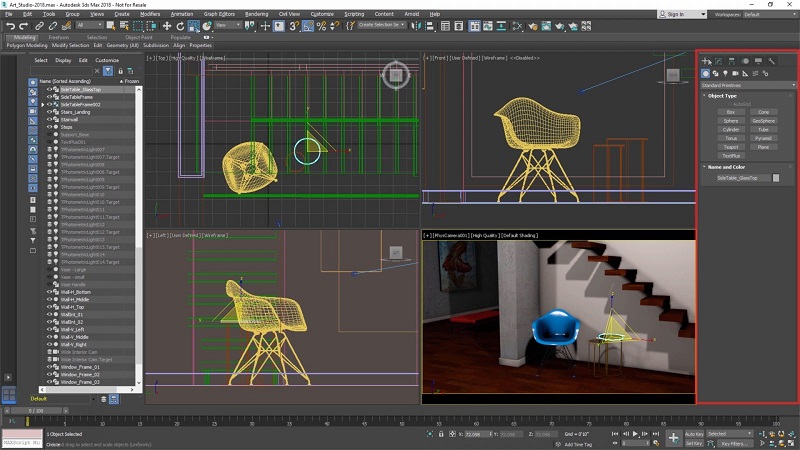 Phần mềm thiết kế nội thất miễn phí Autodesk 3Ds Max
