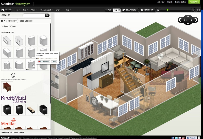 Phần mềm làm nội thất Autodesk Homestyler