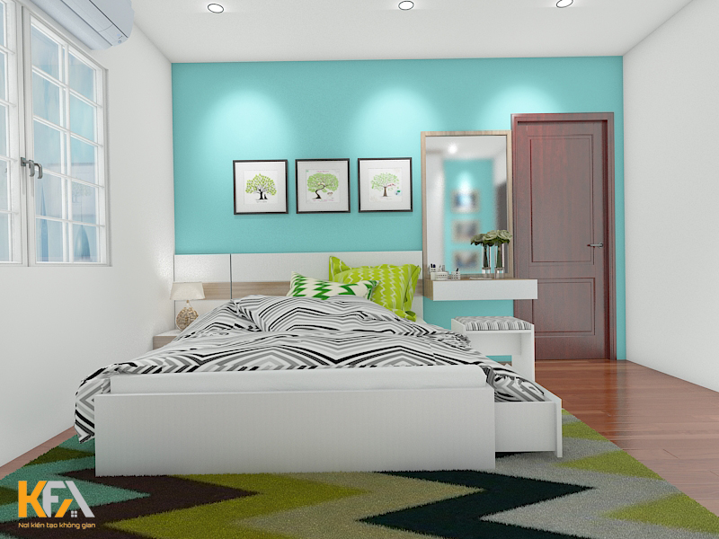 Phòng ngủ 12m2 trở nên rộng rãi nhờ thiết kế nội thất thông minh Phòng ngủ 12m2 trở nên rộng rãi nhờ thiết kế nội thất thông minh