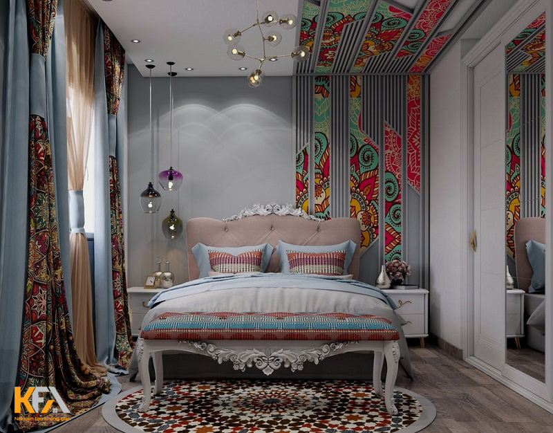 Mẫu phòng ngủ được thiết kế phong cách Bohemian độc đáo Mẫu phòng ngủ được thiết kế phong cách Bohemian độc đáo