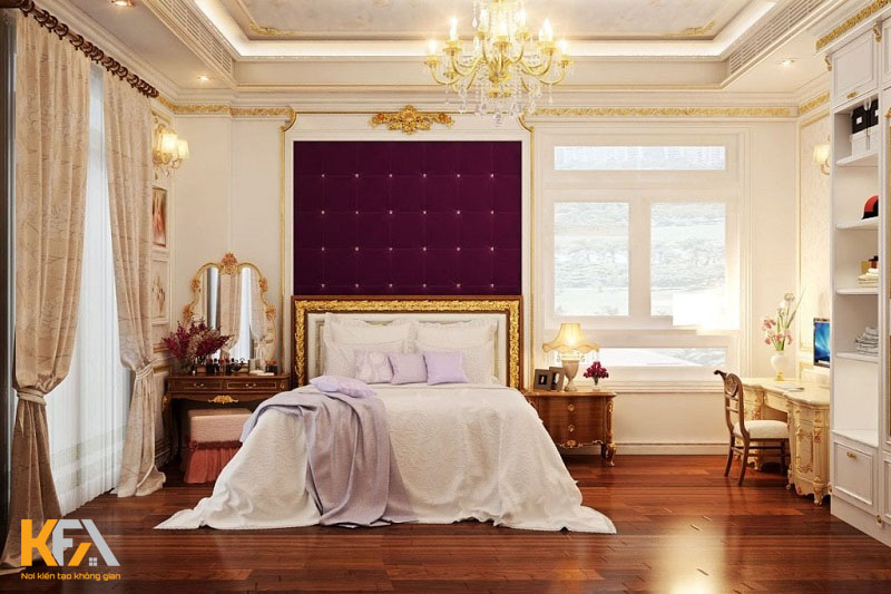 Phòng ngủ 15m2 thiết kế tân cổ điển Phòng ngủ 15m2 thiết kế tân cổ điển