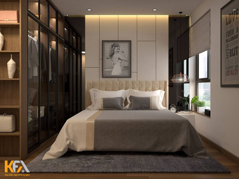 Nội thất phòng ngủ 9m2 cho vợ chồng phong cách hiện đại